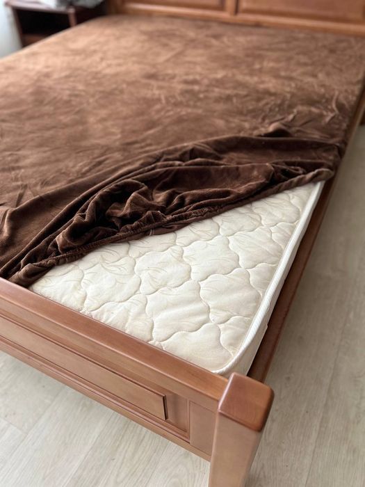 Акція!Велюровый НАМАТРАСНИК Простирадло на гумці велюровий наматрацник