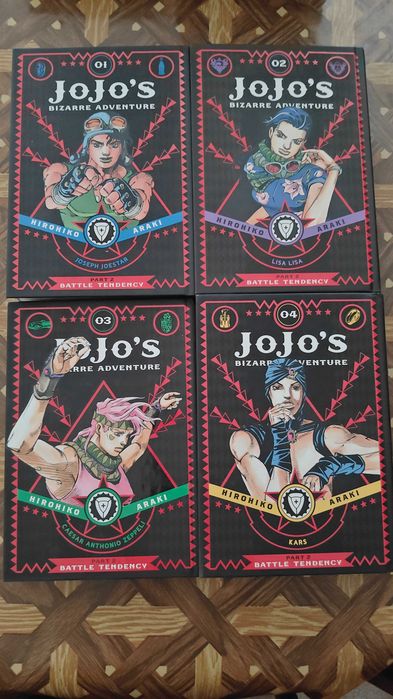 Jojo's Bizarre Adventure Manga (em inglês) Partes 1, 2 e 3 e One Shot