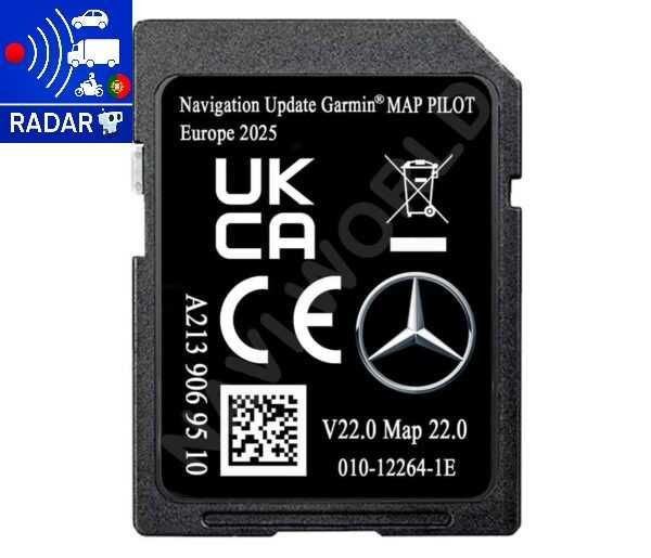 Mercedes-Benz Cartão GPS SD V22 2025/26 + Radares
