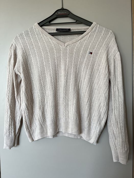 Krotki sweterek crop tommy hilfiger oversize
