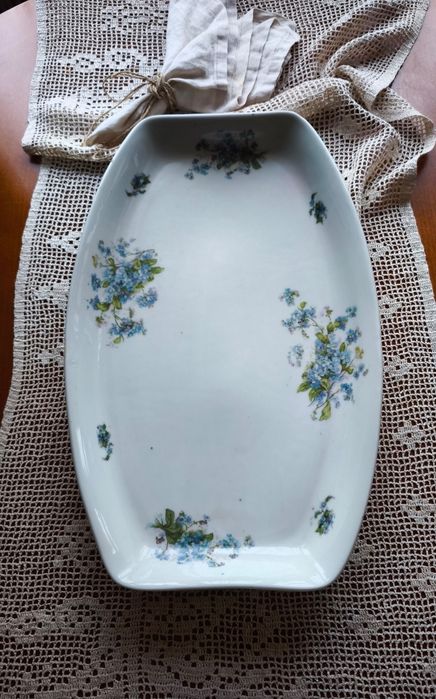 Блюдо большое соусник фарфор фаянс Кузнецов антиквариат посуда подарок