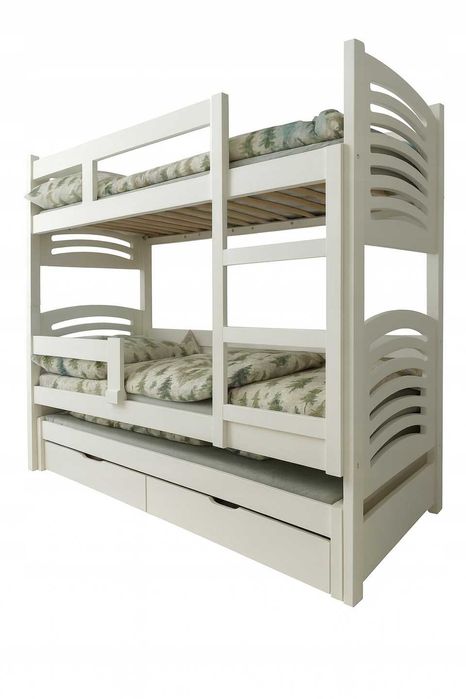 Łóżko piętrowe LILA 3 osobowe, materace 160x75 | 180x75 gratis