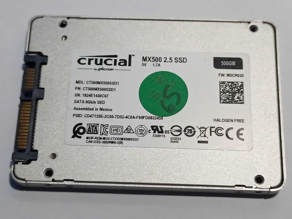 500GB SSD SATA 2.5" накопичувач Crucial