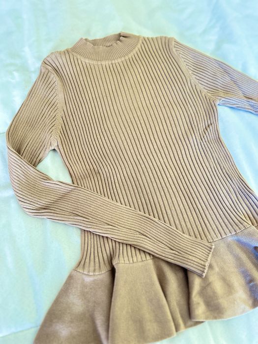 Camisola malha camel