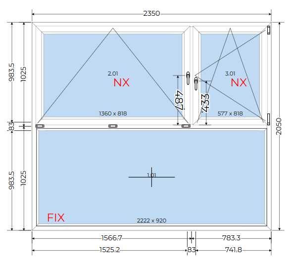 Okno PCV DUŻE 235X205 dostępne od ręki!