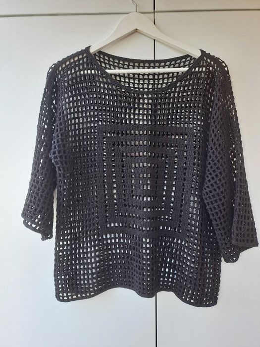 Кофта вязаная черная