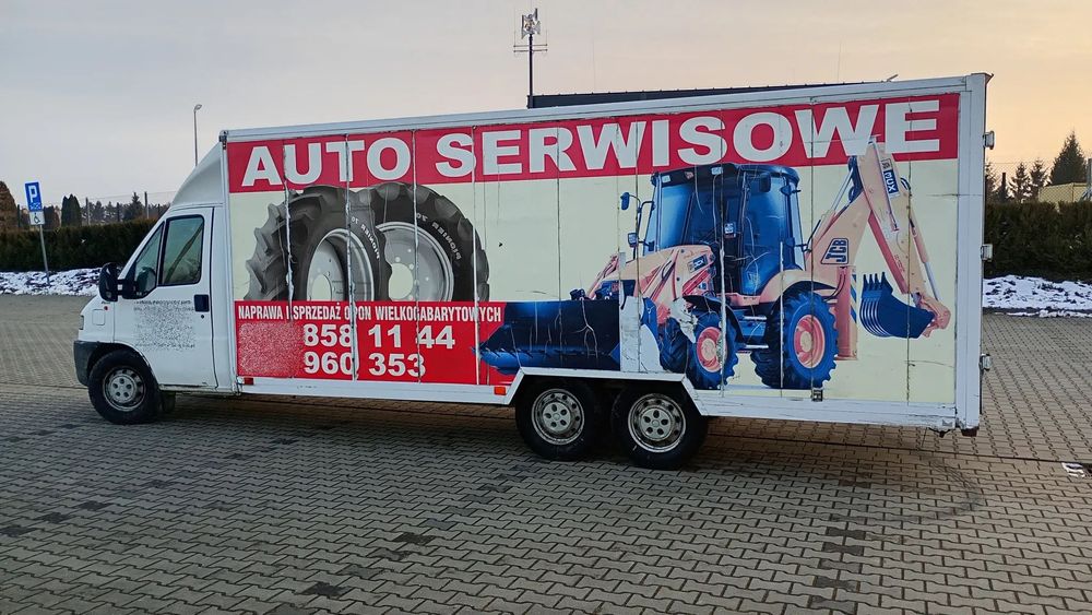 Kontener 6m na kołach Garaż Magazyn Zabudowa Pod Serwis Wulkanizacji Mobilnej