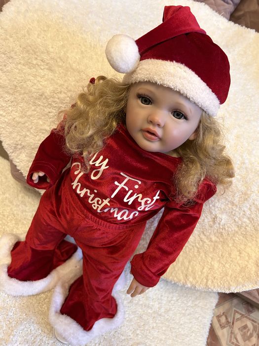 Новорічна лялька-дівчинка Reborn з м’яким тілом