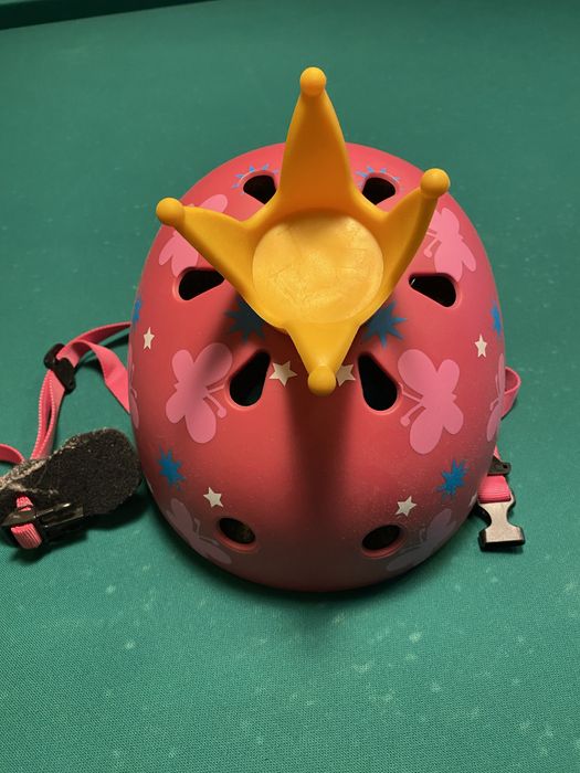 Kask rowerowy dziewczęcy, korona, rozmiar 52-57