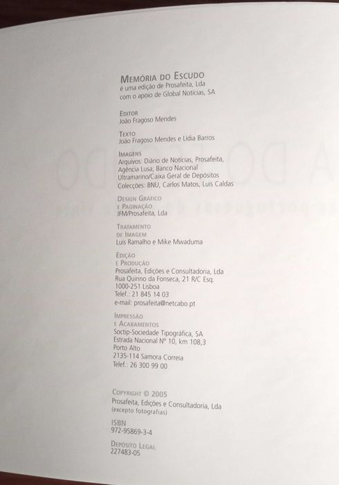 Memória do Escudo - - - As Notas e Moedas Portuguesas do Século Vinte