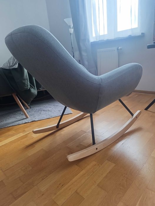 Fotel bujany  szary