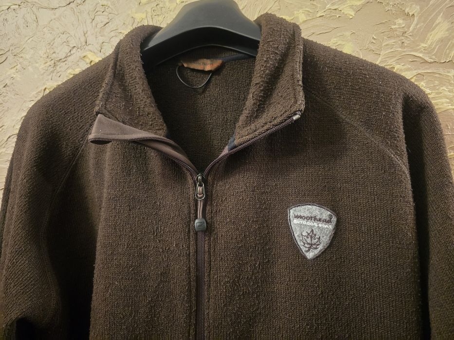 Polar myśliwski trekkingowy, brązowy zapinany na zamek. L