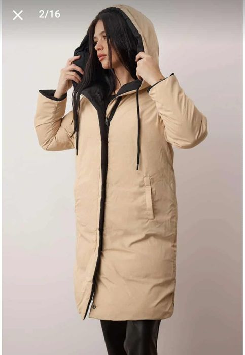 Dwustronna kurtka długa NOWA