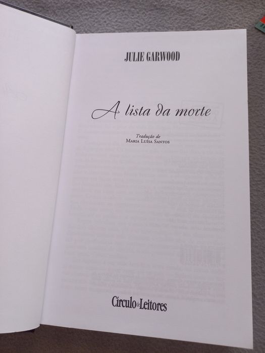 Livro A Lista da Morte de Julie Garwood