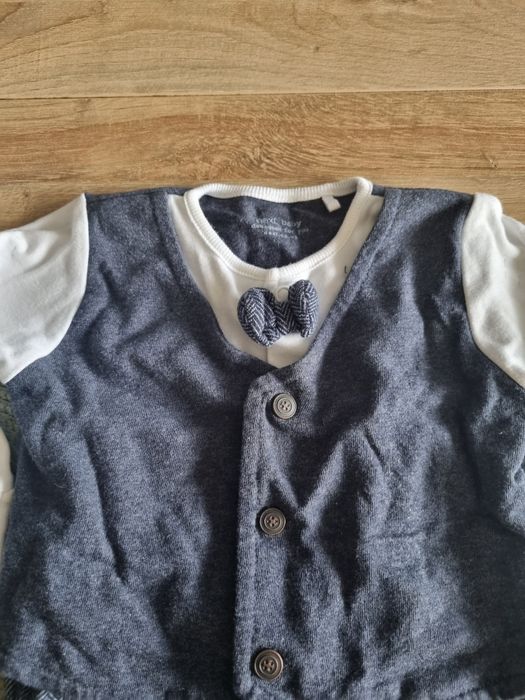 Elegancki pajac z muszką i body