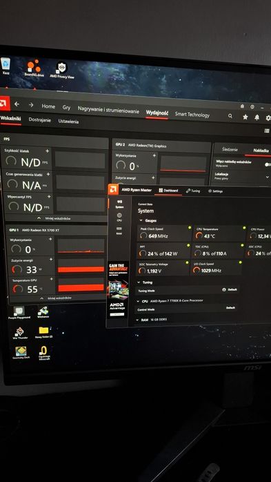 Komputer gamingowy AM5 – Ryzen 7 7700X/RX 5700 XT,