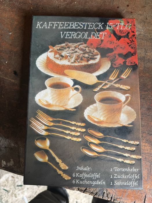 conjunto de talheres de café e sobremesa