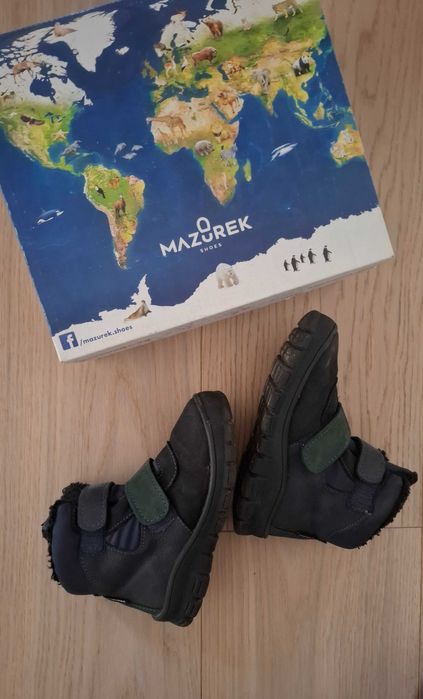 Mazurek skórzane trzewiki zimowe buty r. 27