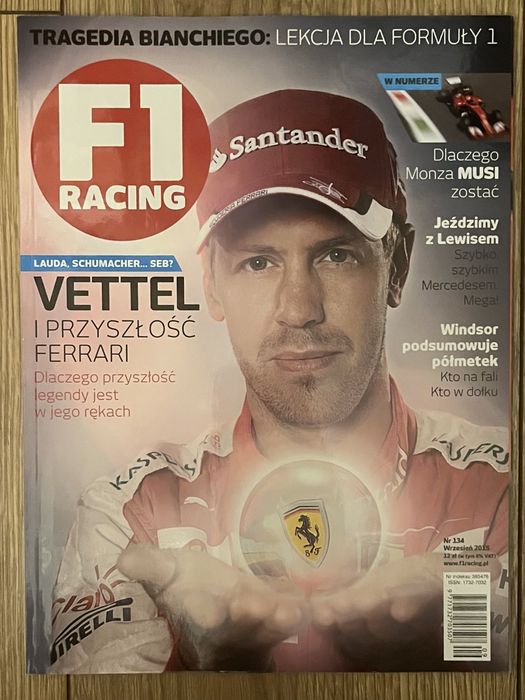 Czasopismo F1 Racing numer 134 wrzesień 2015