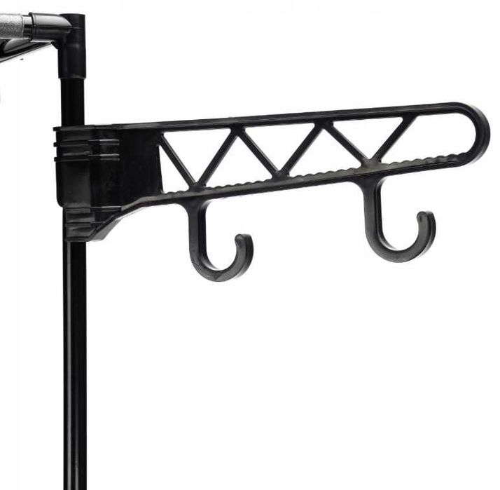Wieszak Szafa Garderoba Na Ubrania Buty Drążek Półki Loft Metalowy Czarny 171cm