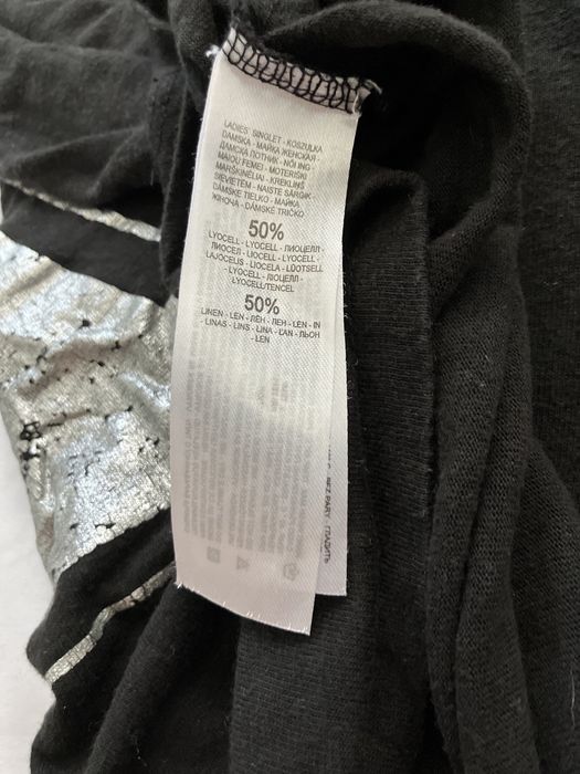 Casualowy, stylowy, rockowy, czarny tank top XS, Reserved, len/wiskoza