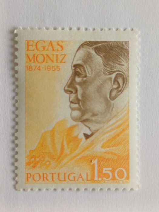 Filatelia - Portugal - 1º Centenário do Nascimento do Professor Egas Moniz, 1$50, 1974