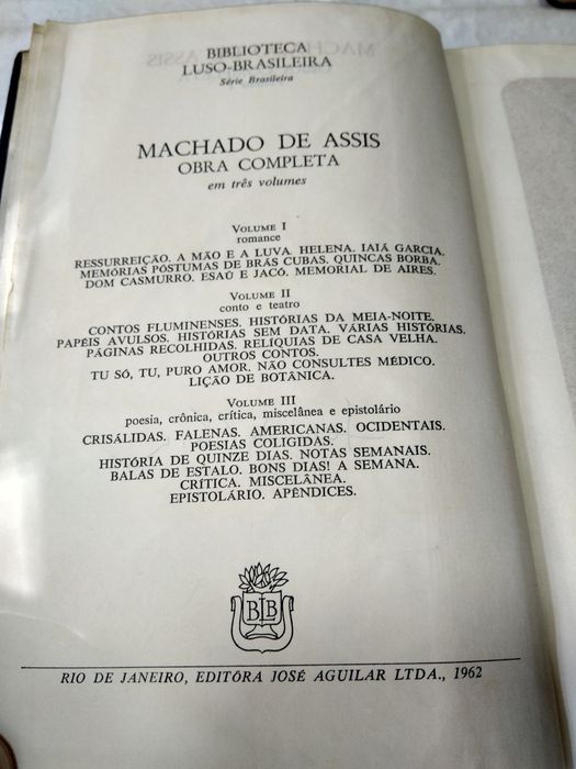 Obra Completa de Machado de Assis Papel Bíblia 3 Volumes
