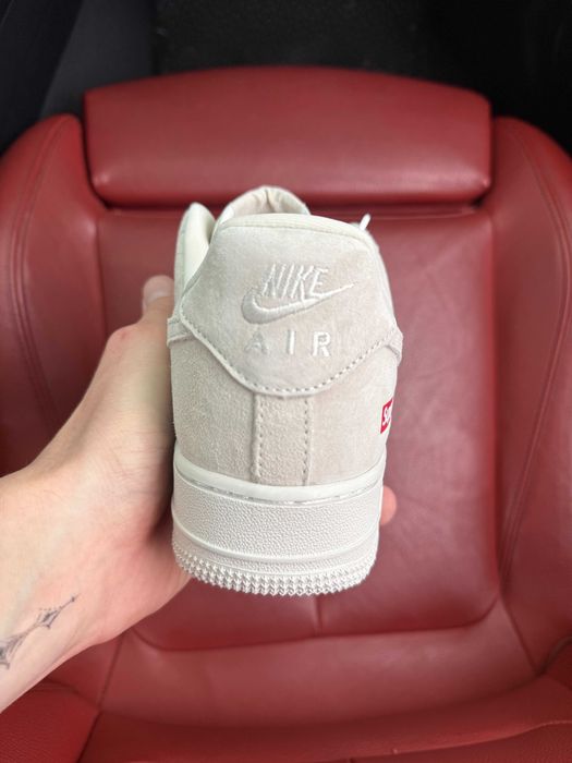 (ОПЛАТА ПІСЛЯ ОГЛЯДУ)Nike Air Force 1 Low x Supreme Beige Найк Аір Форс 1 Лоу х Супрім Бежеві