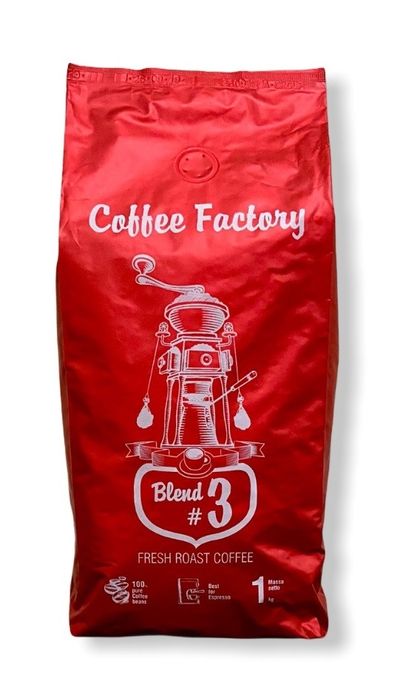 Кава 1кг в зернах (купаж 10% арабики, 90% робусты, зерновой)