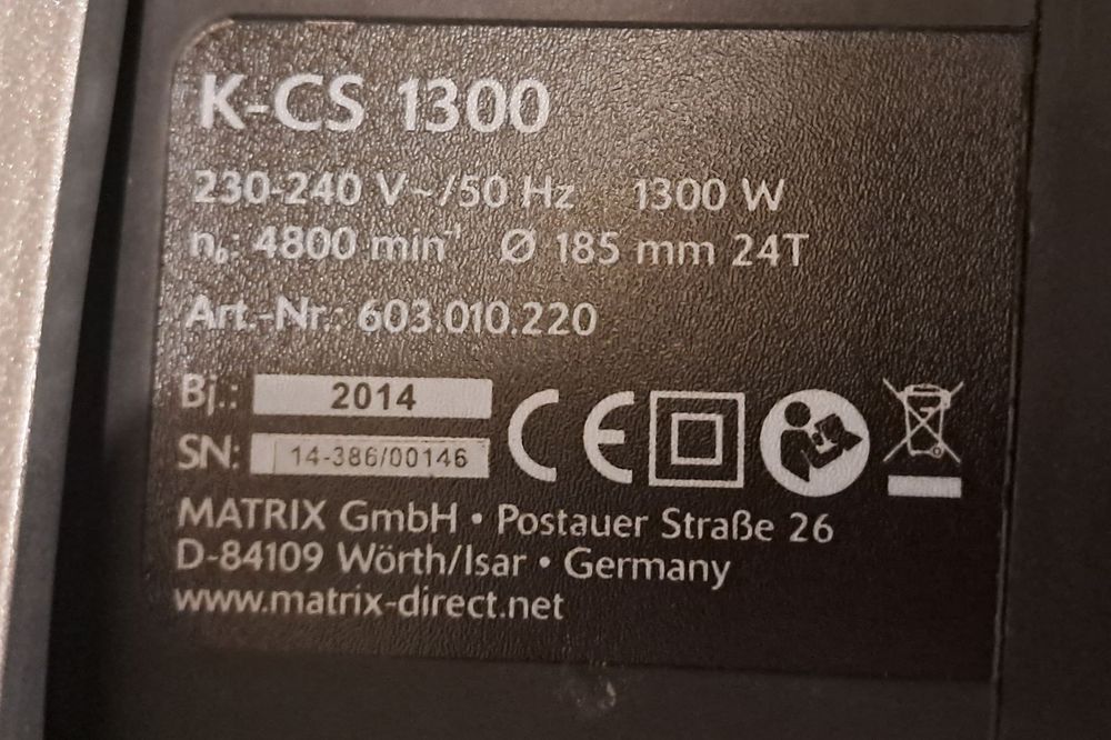 Продам новую циркулярную пилу Kawasaki  K-CS-1300