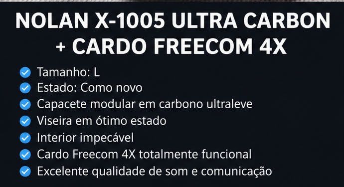 Capacete Nolan + Cardo Freecom 4x