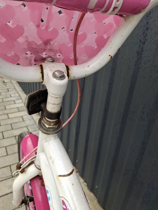 Велосипед для дівчинки.На ходу.