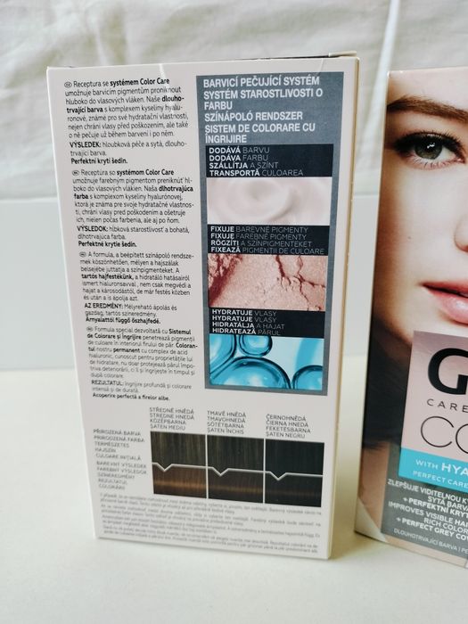 2 embalagens Schwarzkopf Gliss hyaluronic acid 4.54 dark copper