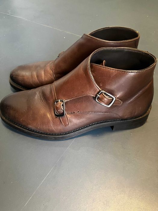 Botins Zara Man, 41, pele castanha