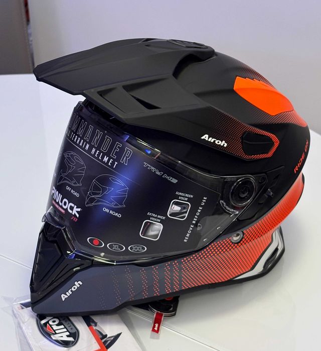 Capacete NOVO Airoh Commander Orange Matt (45% Desconto) Tamanho L