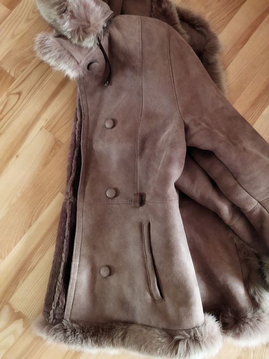 Дублянка натуральна жіноча з капішоном XXXL 62 - 64