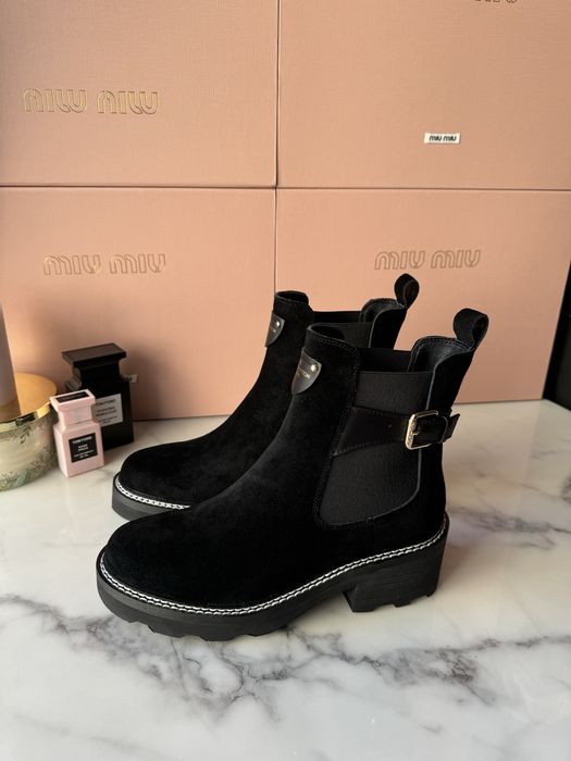 Botki Louis Vuitton suede leather