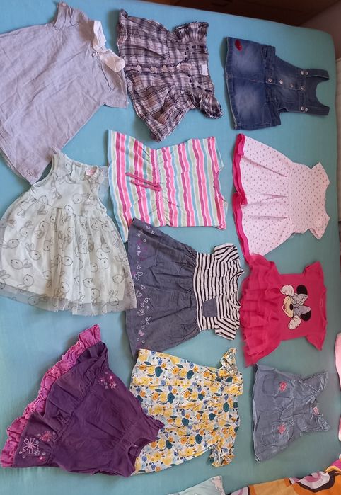Zestaw - paka ubranek dla dziewczynki - rozmiar 80