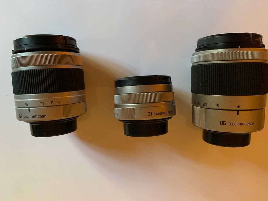 Aparat Pentax Q plus trzy obiektywy
