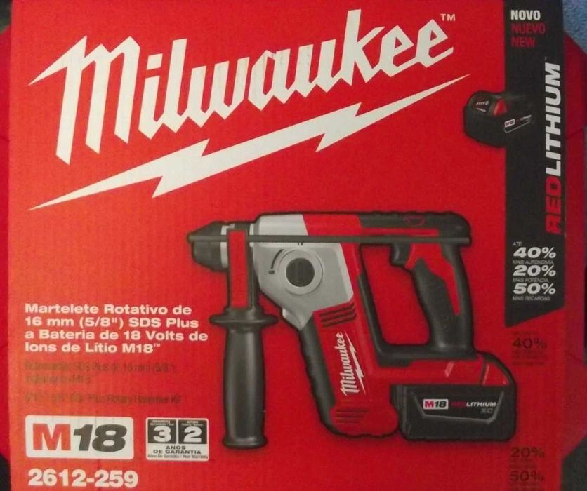 Перфоратор  Milwaukee M18 2612-059 SDS+кейс