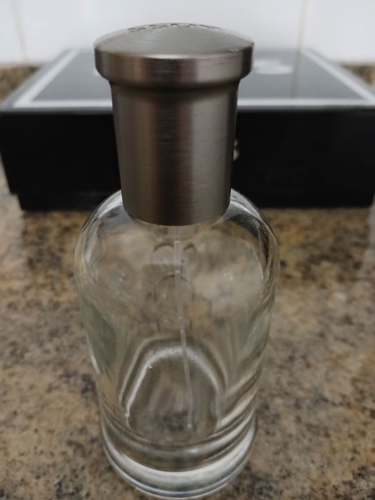 Frasco Perfume Vazio Com Caixa "Hugo Boss"