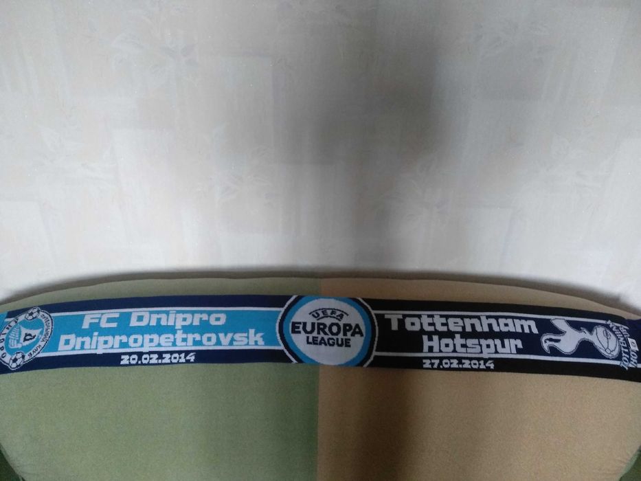Матчевый клубный/командный шарф/роза. ФК Днепр Днепропетровск Украина