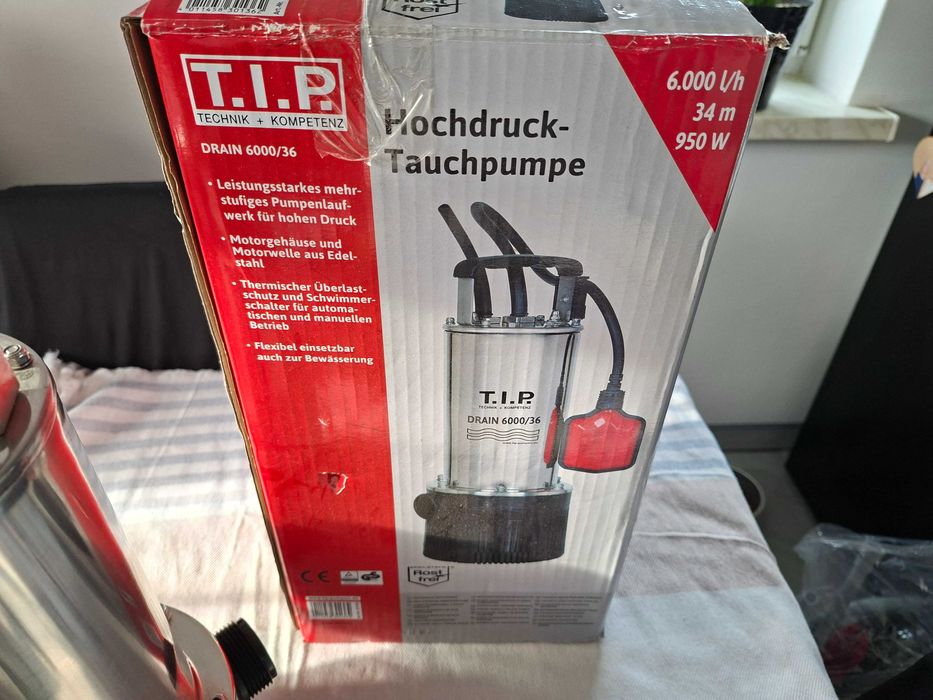 T.I.P. 30136 Zatapialna Pompa Wody 950W 6000 l/h