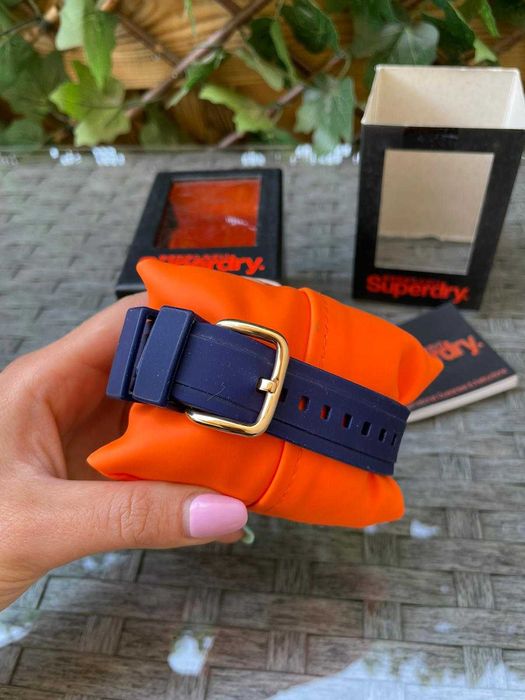 Niebieski Zegarek damski kobiecy  SuperDry Tokyo Shimmer Swarovski