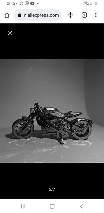 Електричний мотоцикл 3D металева головоломка ручної роботи Конструктор