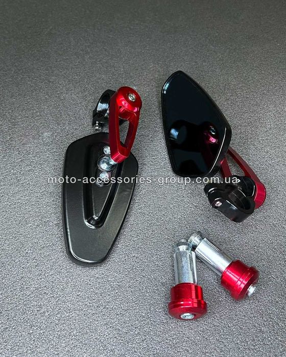 Мото зеркала в торец руля на мотоцикл (в руль 22мм) Custom