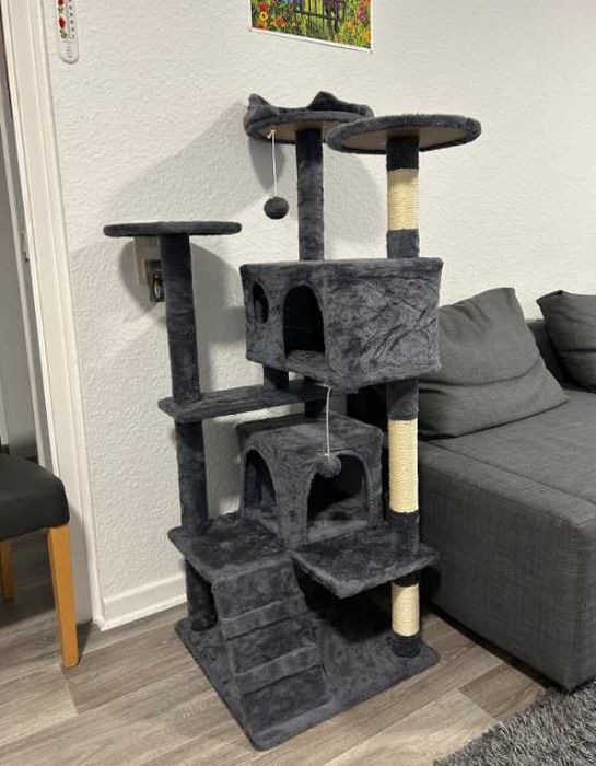 Drapak dla kota NOWY wysoki stabilny domek wieża zabawka luksusowy XXL