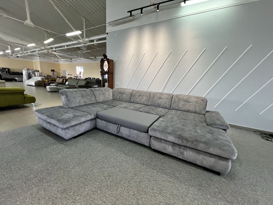 Великий розкладний диван тканина велюр виставковий стан новий