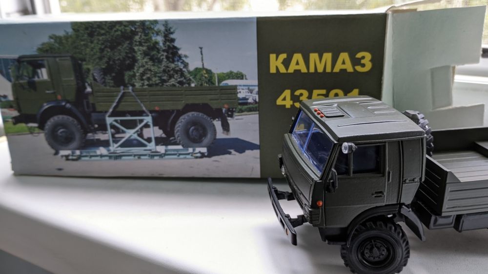 Эксклюзив! Модель КамАЗ-43501, поворотные колеса, 4х4, 1/43