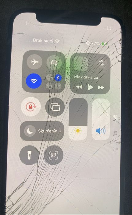 iPhone 12 mini fioletowy, zbity ekran-problem z SIM